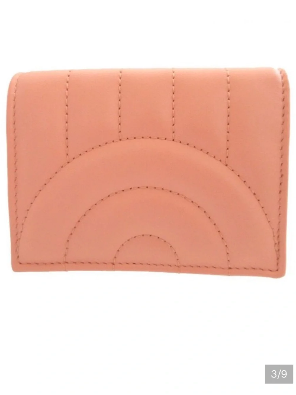 GUCCI Coral Quilted Leather GG Compact BIFOLD Wallet PINK - Picture 10 of 11